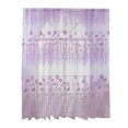 thumbnail image 1 of Cortina de gasa de tul para ventana con estampado Floral de poliéster, decoración para dormitorio y sala de estar (púrpura), 1 of 8