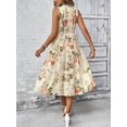 thumbnail image 2 of Sleeveless Smocked Floral Tiered Midi Dress for Women - Casual Summer Dress, 2 of 10