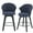 Blue, variant on PAPROOS Swivel Bar Stools Set of 2, Modern Counter Height Stools with Chenille Upholstery, Kitchen Barstools with Solid Wood Frame for Kitchen Island, Blue