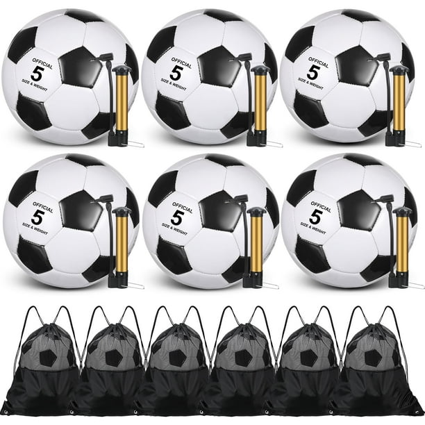 Set de balones de fútbol Ceenna tamaño 5 con bomba y bolsa de 22 cm