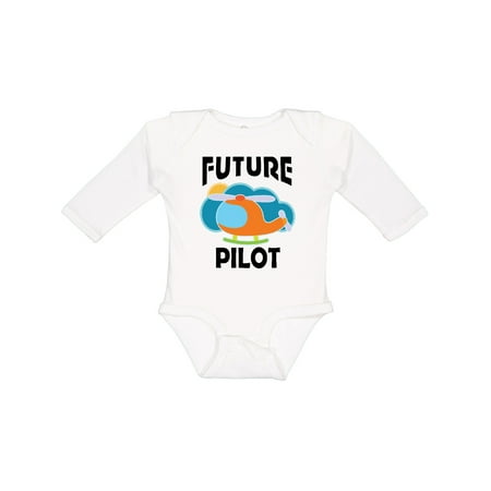 

Inktastic Future Pilot Helicopter Gift Baby Boy or Baby Girl Long Sleeve Bodysuit