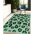 thumbnail image 4 of Animal Decorative Rug, Leopard Animal Skin Pattern in Abstract Style Wild Safari Jungle Theme, Quality Carpet for Bedroom Dorm and Living Room, 6 Sizes, Sea Green, by Ambesonne, 4 of 4