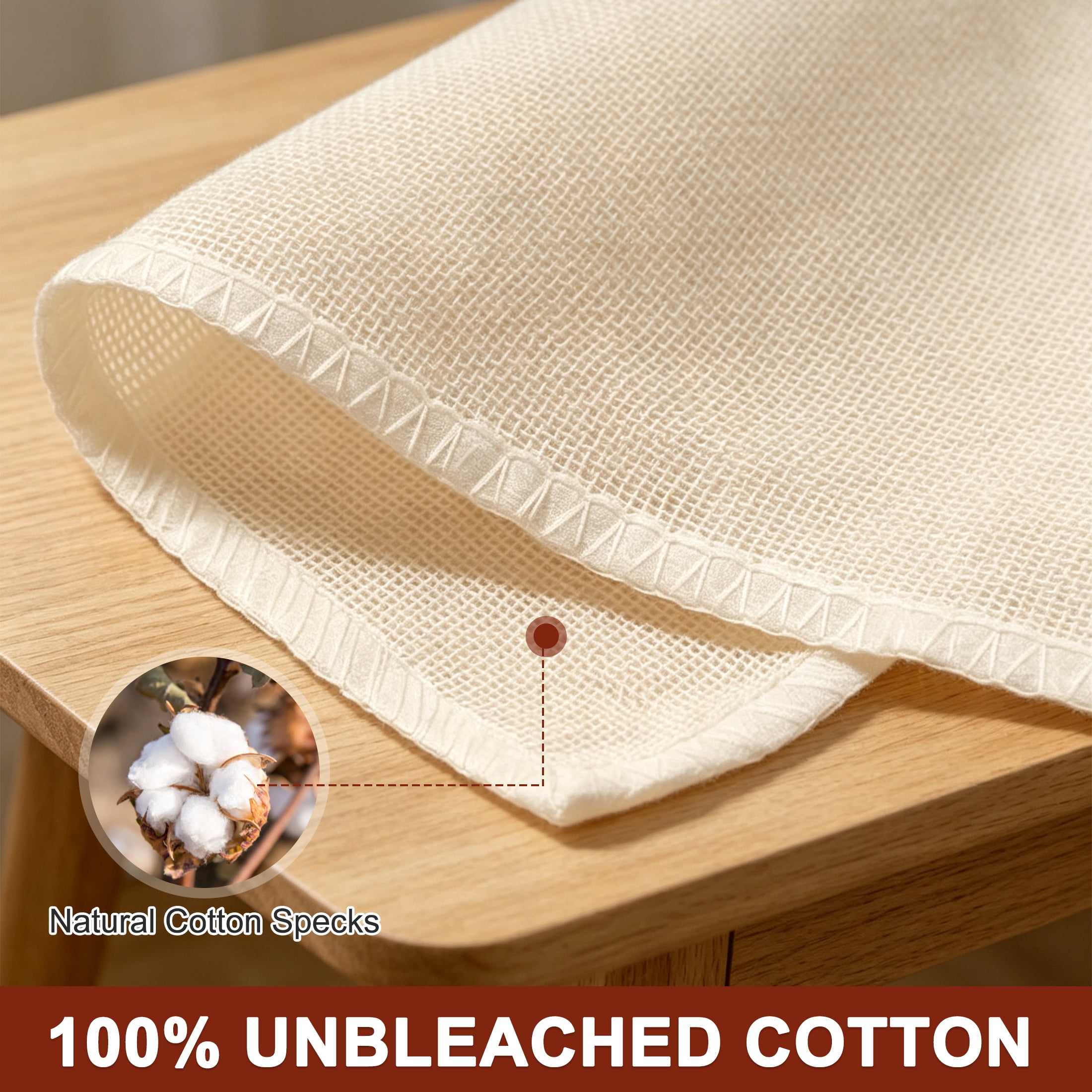 Cheese Cloths, 5 Pack 36 x 36 Inch Unbleached Cotton Cheesecloth, Reusable Fine Mesh Strainer Cloth for Cheese Making, Baking, Straining Juices