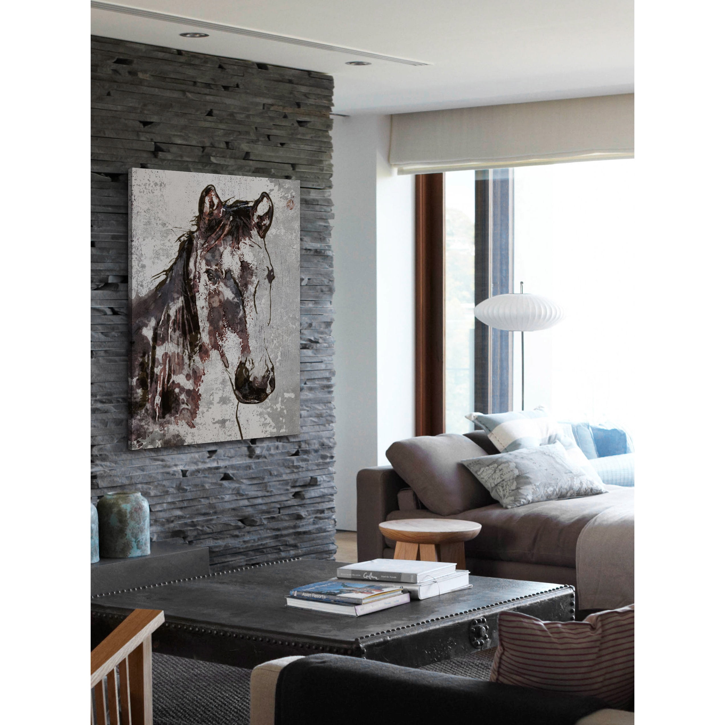Marmont Hill "Frederik Horse" by Irena Orlov Painting Print on Wrapped Canvas