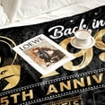thumbnail image 5 of 50th Anniversary Blanket Gifts Gift for 50th Wedding Anniversary Golden 50 Years of Marriage Gifts for Mom Dad Grandma Grandpa 50th for Wife Husband Throw Blankets 60Lx50W Inch Gold, 5 of 5