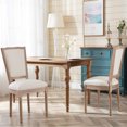 thumbnail image 2 of Armless French Dining Chair Farmhouse Dining Room Chairs Set of 2, Tufted Kitchen Chairs Upholstered Side Chair, Beige, 2 of 8