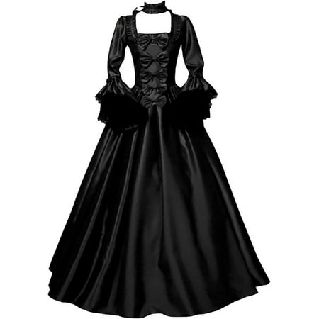 

2022 Women s Medieval Dress Women Halloween Vintage Celtic Medieval Floor Over Long Renaissance Gothic Cosplay Dress Soft Comfort Fit Plus Size Festival Evening Party Essential Clothing