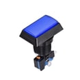thumbnail image 4 of Botón de empuje de juego 49x33 rectángulo 12V interruptor de botón iluminado LED con microinterruptor para arcade de video azul 1 pieza, 4 of 5
