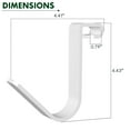 thumbnail image 6 of eShelf Set of 4 Rail Hooks for Garage Racks and Wall Storage Shelves, White, 6 of 6