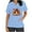 #245-Blue, variant on Thanksgiving Womens Short Sleeve V-Neck Tops with Dual Pockets, Cotton Nursing Uniform for Medical and Home Care