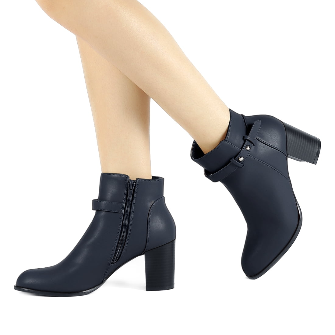 navy blue bootie