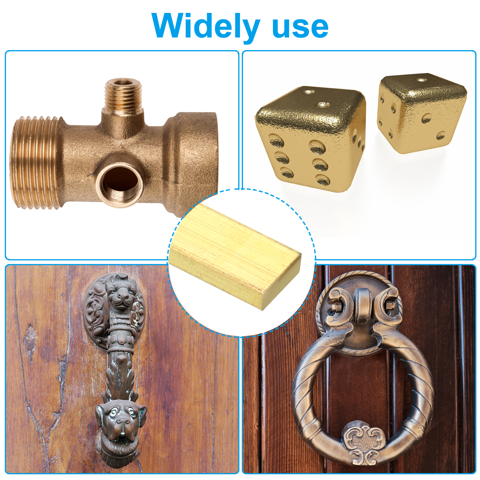 Unique Bargains Brass Square Bar, Solid Square Mill Stock for Crafts 1/8x5/16x12"