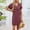 Wine, variant on BUIGTTKLOP Women's Casual T Shirt Dress Summer Button Short Sleeve Dresses V Neck Knee Length Mini Sundresses 2026