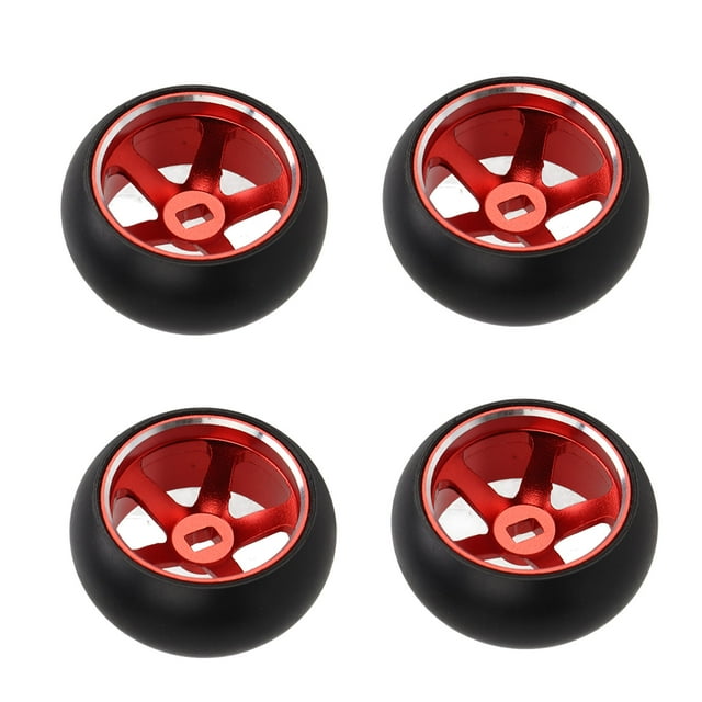 5 Spoke Wheel Drift Tyre, Strong Cushioning 4PCS Flexible Driving Durable RC Drift Tires For Racing Blue,Red,Black,