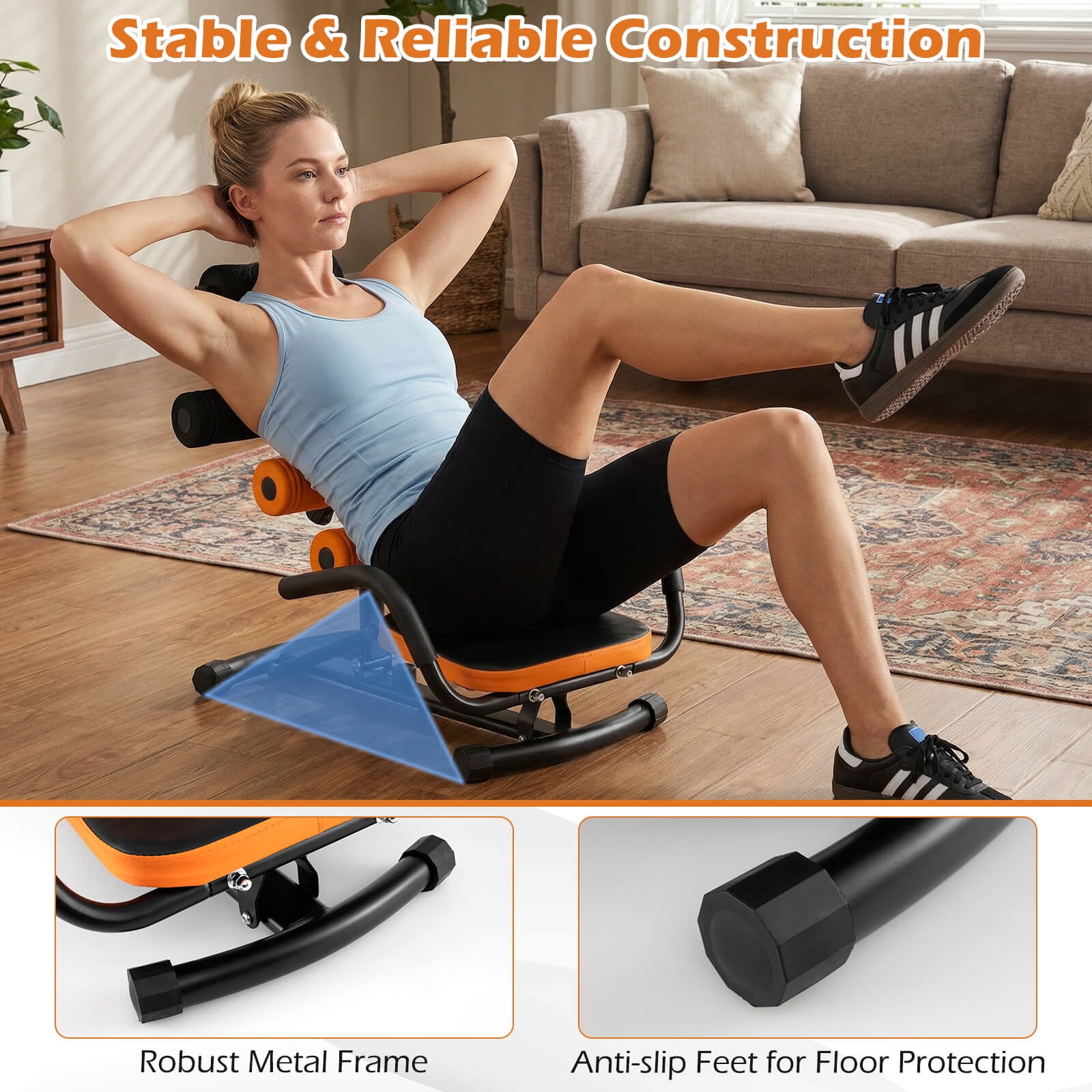 Costway Core Ab Trainer Bench, Abdominal Stomach Exerciser, Gym
