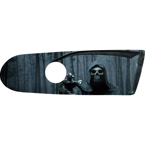 Grim Reaper Woods Air Cleaner Cover Insert by Kustom Cycle Parts. Replaces Stock Harley Davidson M8 / 107 Insert. Proudly Made in the USA