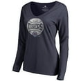 thumbnail image 2 of Women's Navy Detroit Tigers Cooperstown Collection Slider Long Sleeve V-Neck T-Shirt, 2 of 3