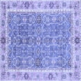 thumbnail image 1 of Ahgly Company Indoor Square Oriental Blue Traditional Area Rugs, 6' Square, 1 of 4
