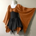 thumbnail image 1 of FcBaudy Longues Robe à Manches Col Rond Costumes pour Femmes Robe Corset Gothique à Manches Robe Haute Col Rond Robe pour Femmes, 1 of 3