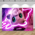 thumbnail image 3 of Fondo de la familia Eevee de Pokémon, linda princesa para fiesta de cumpleaños, fotografía para dormitorio, pancarta de fotos para colgar en la pared, 3 of 5