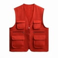 thumbnail image 2 of FRSASU Women's Fall/Winter Warm Fashion Stand up Neck Sports Composite Casual Vest Red XL(XL), 2 of 8