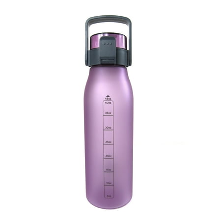 48 oz Push Button Sports Gym Outdoors Water Bottle Carry Handle Leak