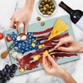 thumbnail image 4 of American Flag Cutting Board, National Paint Brush Watercolor Digital Stroke Messy Graffiti Art Design Print, Decorative Tempered Glass Cutting and Serving Board, Large Size, Red Blue, by Ambesonne, 4 of 5