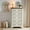 Antique White, variant on OKD 2-Drawer Nightstand with Charging Station, Farmhouse End Table with USB Ports for Living Room or Guest Room, Antique White