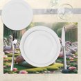 thumbnail image 3 of Ambesonne Flamingo Place Mats Set of 4, Serene Birds Nature Scene, Standard Size, Soft Pink and Lime Green, 3 of 5
