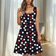 thumbnail image 3 of Juesizh Womens Nightgowns Round Neck Sleep Tank Dress Casual Soft Floral Printed Sleeveless Sleepwear Dress Pajamas, S-2XL, 3 of 7