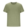 thumbnail image 2 of WULMLEO Mens T-Shirts Summer Crew Neck Casual Shirts Plain Short Sleeve Basic Tees Army Green L, 2 of 6
