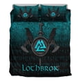 thumbnail image 3 of Juego de cama vikingo Ragnar Lothbrok Ragnar Lodbrok Guerrero vikingo Versión cian, 3 of 5