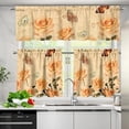 thumbnail image 3 of Yellow Butterfly Curtains for Kitchen Windows 3 Piece Small Kitchen Window Curtains Over Sink Kitchen Window Curtains for Cafe Bathroom Living Room, 3 of 6