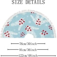 thumbnail image 2 of GZHJMY Christmas Tree Skirt, 36" Xmas Tree Skirts Blue Winter Plants Christmas Tree Mat for Christmas Holiday Party Ornaments, 2 of 6