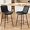 Black, variant on 26 Inch Counter Stools Set of 2, Faux Leather Barstool Modern Counter Chair, Counter Height Bar Stools, Counter Height Stools Barstools for Dining Room Kitchen Islands