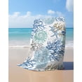 thumbnail image 4 of Blue Teal Coastal Beach Towels Oversized Super Absorbent, Summer Beach Nautical Coral Starfish Lightweight Bath Towel Quick Dry Sets For Bathroom/Pool/Rv Camping/Beach Play/Gym Room/Picnic 31"x62", 4 of 8
