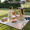 thumbnail image 4 of Outdoor Rug 6x9 ft Mid Century Boho Waterproof Outdoor Patio Rug Mat Non Slip Outside Area Rugs Carpet for RV,Camping,Porch,Deck,Pool,Balconybackyard,Navy Pink Abstract Geo Leaf White, 4 of 9