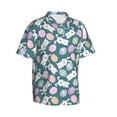 thumbnail image 2 of Daiia Cute Rabbit Easter Hawaiian Shirt for Men Gentle Cotton Regular Short Sleeve Casual-3X-Large, 2 of 9
