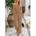 thumbnail image 6 of PRETTYGARDEN Womens Summer Outfits 2 Piece Sets Casual Ribbed Knit Crop Tube Top Wide Leg Pants Spring Matching Lounge Set, 6 of 8