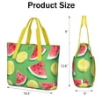 thumbnail image 3 of Tote Bag for Women - Watermelon and Lemon Shoulder Bag - Large Utility Work Duffle Bag with Zipper Handbag for Travel, Work, Sprots, 3 of 5