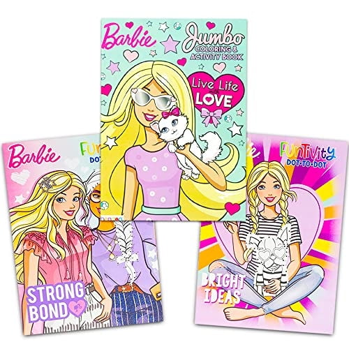 Set de Libros para Colorear Barbie Barbie 4 Libros con más de 25 Pegatinas