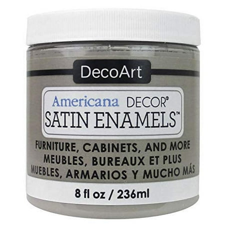 UPC: 0766218091963 | DecoArt Satin Enamels Acrylic Paint 8 fl. oz. Jar Grey Taupe (Pack of 1)