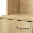 thumbnail image 6 of Storage Cabinet with Doors, Farmhouse Wardrobe Closet Storage with 6 Doors, 1 Open Shelves, and Drawer for Bedroom Living Room Kitchen Entryway, Oak, LJ3878, 6 of 10