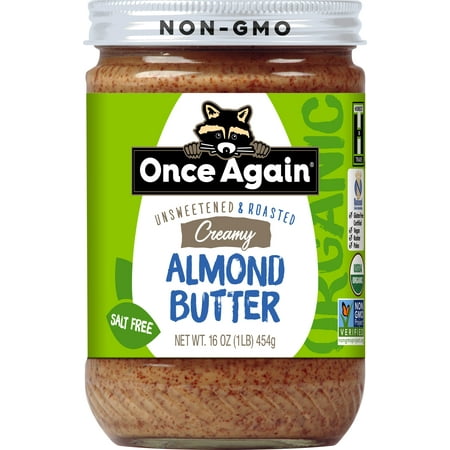 Once Again Organic Unsweetened & Roasted Creamy Almond Butter 16 oz