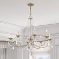 thumbnail image 6 of Livex Lighting Pennington Chandelier in Hand Painted Antique Silver Leaf, 6 of 14