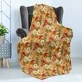 thumbnail image 4 of East Soft Flannel Fleece Throw Blanket, Japanese Koi Fishes Swimming with Lotus Flowers Yoga Boho Pattern, Cozy Plush for Indoor and Outdoor Use, 50" x 60", Multicolor, by Ambesonne, 4 of 5