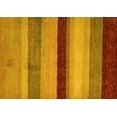 thumbnail image 1 of Ahgly Company Indoor Rectangle Abstract Yellow Modern Area Rugs, 2' x 4', 1 of 4