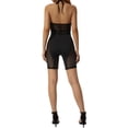 thumbnail image 4 of Qiylii Women Hollow Out Romper Sleeveless Halter Cutout Patchwork Mesh Short Jumpsuit See Through Backless Clubwear, 4 of 7