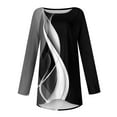 thumbnail image 5 of Knosfe Long Tops To Wear with Leggings Plus Size Cute Long Sleeve Crewneck Womens Shirts Geometric Trendy Casual Winter Blouse for Women Fall Fashion Loose Long Womens Tops, 5 of 5