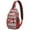 Red Christmas Folk, variant on Sling Backpack,Light Blue Christmas Santa and Tree Pattern Sling Bag with Water Bottle Holder,Waterproof Sling Bag for Men/Women with Headphone Jack for Hiking,Travel